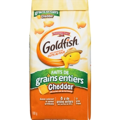 Pepperidge Farm Goldfish  faits de grains entiers Cheddar (180 g) 180 g, 2,22 $/100g