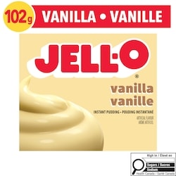 Jell-O Mélange de pouding instantané vanille, boîte 102 g, 2,44 $/100g