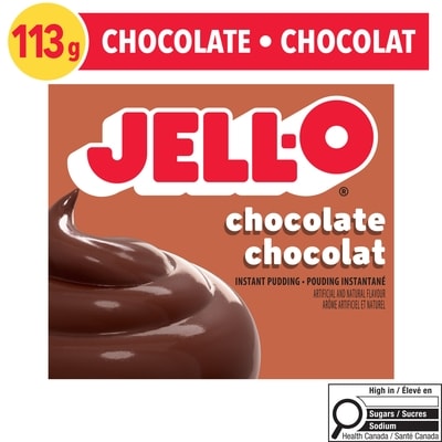Jell-O Mélange de pouding instantané chocolat, boîte 113 g, 2,20 $/100g