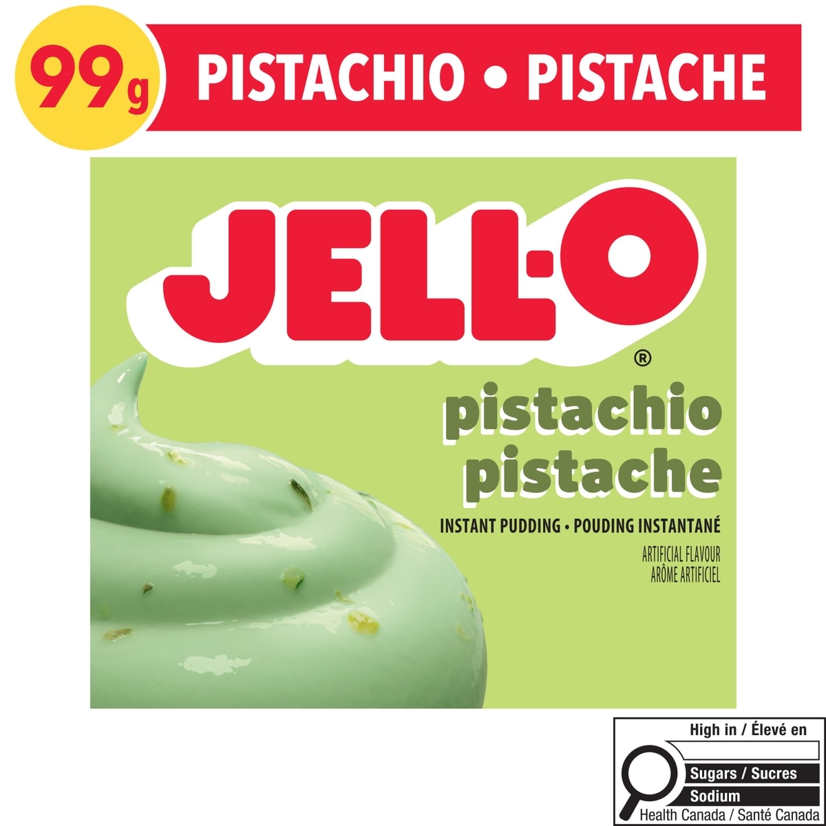 Jell-O Pouding instantané Pistache 99 g, 2,52 $/100g