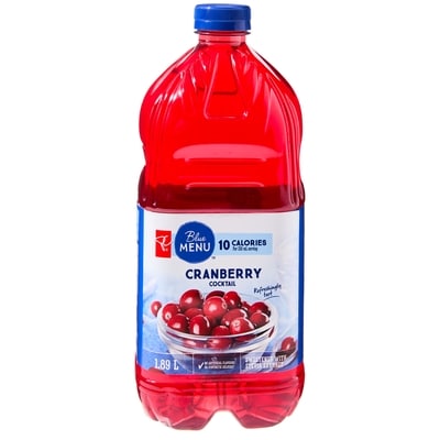 PC Blue Menu Cranberry Cocktail 1.89 l, $0.22/100ml