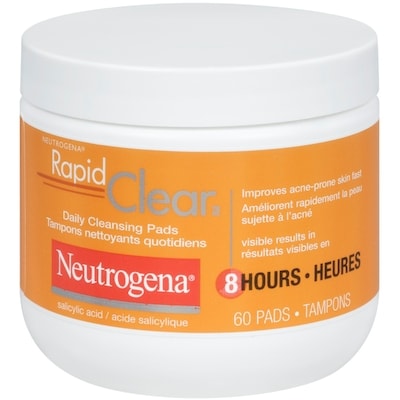 Neutrogena Tampons nettoyants quotidiens Rapid Clear 175 ml, 6,68 $/100ml