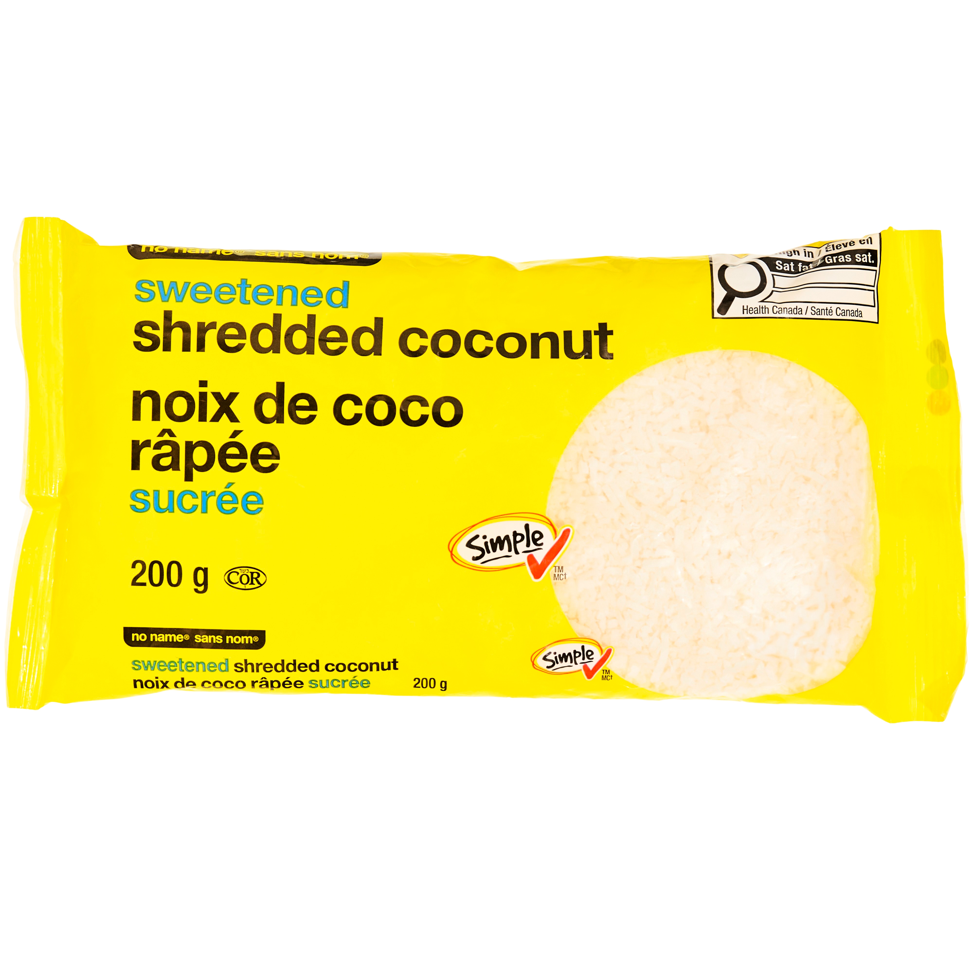 No Name Sweetened Shredded Coconut - 200 g | Zehrs