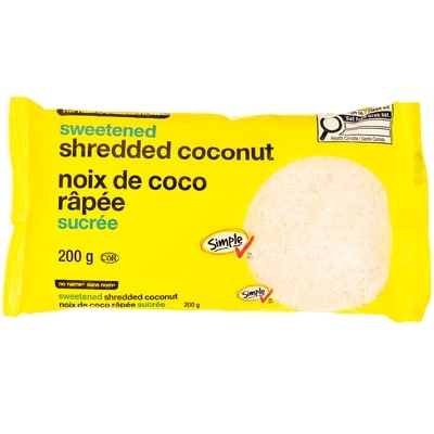 Sans Nom Noix de coco râpée sucrée 200 g, 2,00 $/100g