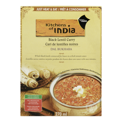 Kitchens of India Cari de lentilles noires 270 ml, 1,85 $/100ml