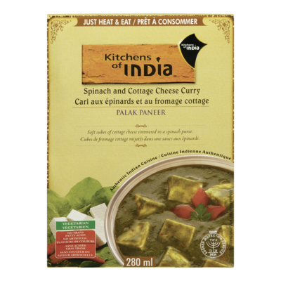 Kitchens of India Palak Paneer Spinach Cottage Cheese Curry 280 ml, $1.89/100ml