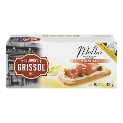 Grissol Melba Toast Original 400 g, $1.63/100g