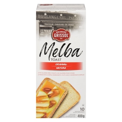 Grissol Boulangerie Grissol Melba Toast Original 400 g, 1,63 $/100g