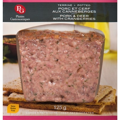 Plaisirs Gastronomiques Potted pork & deer with cranberries 125 g, $5.19/100g
