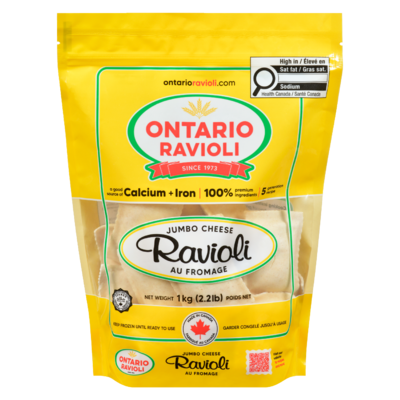 Ontario Ravioli Pasta, Gnocchi Frozen     454 g, $1.43/100g