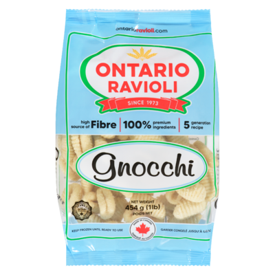 Ontario Ravioli Pasta, Gnocchi Frozen     454 g, $1.43/100g