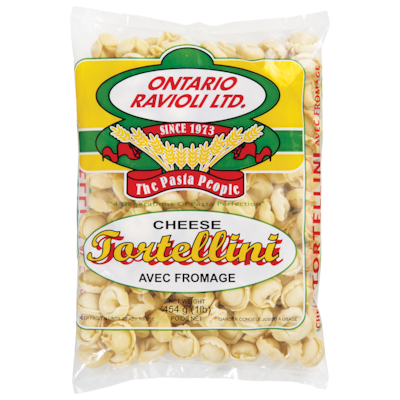 Roman Ontario Ravioli Tortellini and Cheese, Frozen 454 g, $1.32/100g