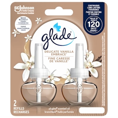 Glade PlugIns Scented Oil Air Freshener 2 Refills, Delicate Vanilla Embrace 2 ea, $5.00/1ea