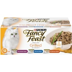 Fancy Feast Grilled in Gravy Variety Pack Poultry Fish, Wet Cat Food