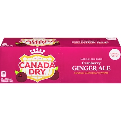 Canada Dry Limited Edition Cranberry Ginger Ale, 12-Pack 12x355.0 ml, $0.18/100ml