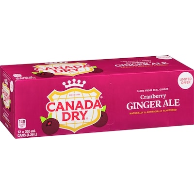 Limited Edition Cranberry Ginger Ale, 12-Pack