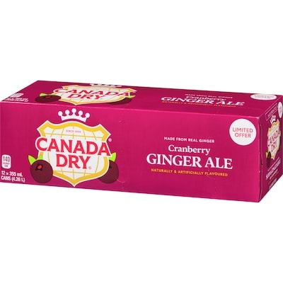 Limited Edition Cranberry Ginger Ale, 12-Pack