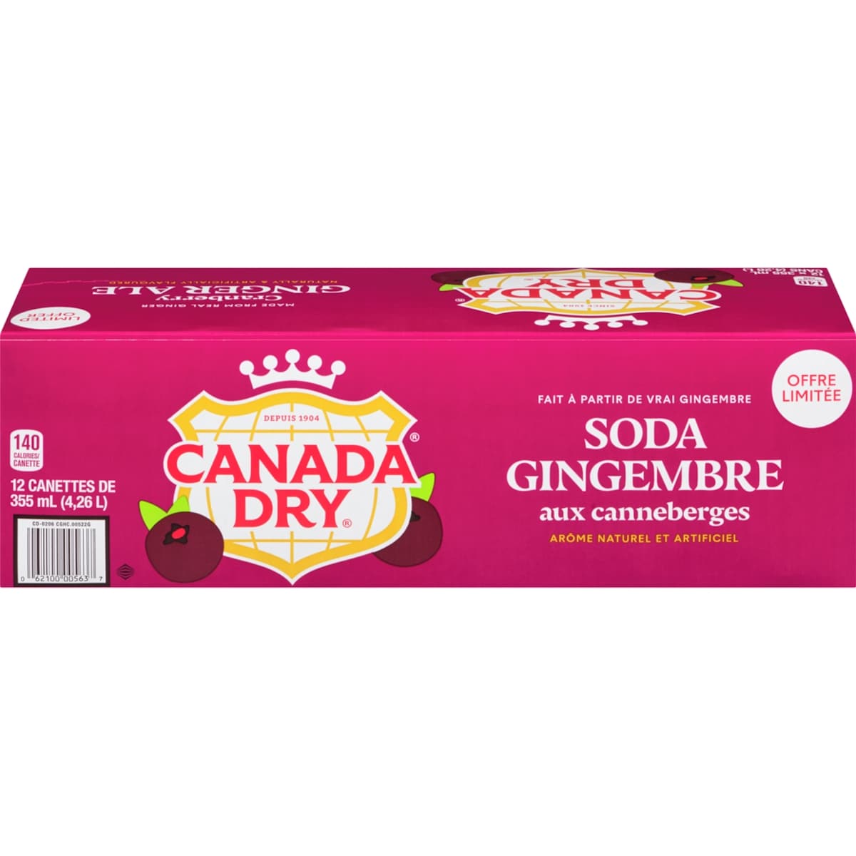 Canada Dry Édition limitée Soda gingembre canneberge paquet de 12 12x355.0 ml, 0,20 $/100ml