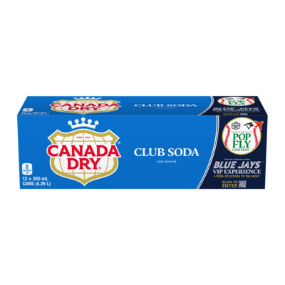 Canada Dry Club Soda 12x355.0 ml, $0.20/100ml