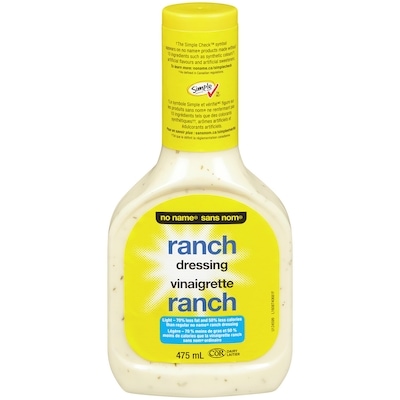 Sans Nom Vinaigrette ranch légère 475 ml, 0,91 $/100ml