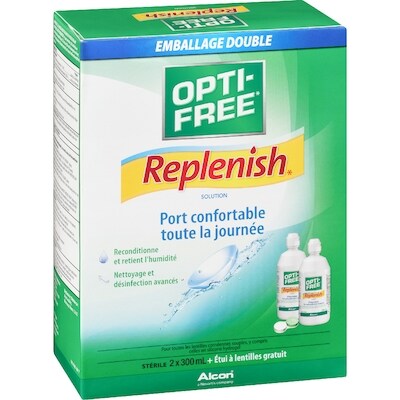 Solution pour lentilles cornéennes Replenish, emballage économique