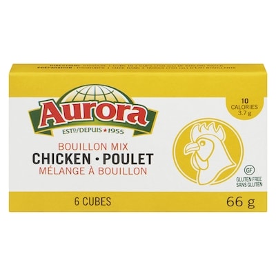 Aurora Cubes de bouillon de poulet 66 g, 2,26 $/100g