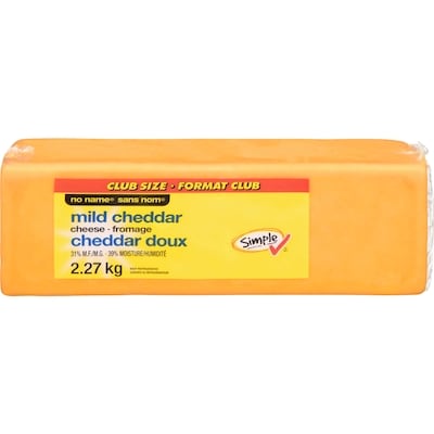 Sans Nom Fromage cheddar doux 2.27 kg, 1,67 $/100g