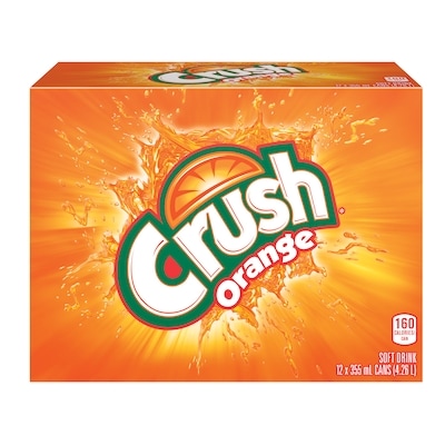 Crush Orange Soft Drink 12x355.0 ml, $0.21/100ml