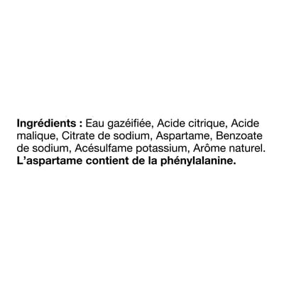 Boisson gazeuse sans sucre citron-lime