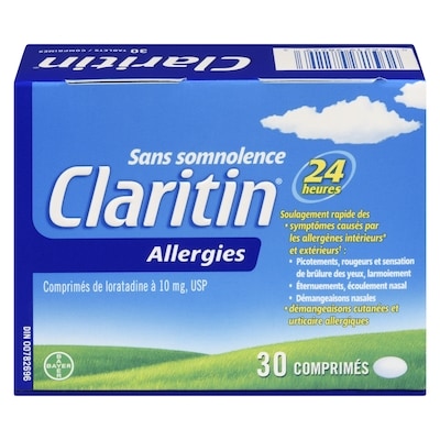 Claritin Allergies, soulagement sans somnolence durant 24 heures 30 ea, 0,82 $/1ch