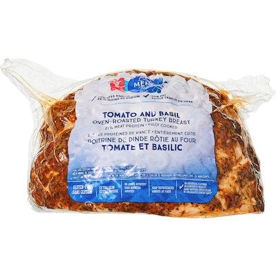 PC Menu Bleu Poitrine de dinde rôtie au four, tomate et basilic 42,90 $/1kg 19,46 $/1lb
