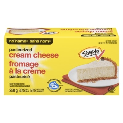 No Name Pasteurized Cream Cheese 250 g, $1.20/100g
