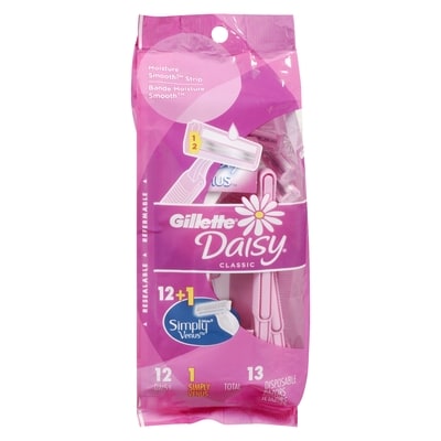 Gillette Rasoir jetable Daisy, 12 unités + Venus Simply3 GRATUIT, 1 unité 1 ea, 1,21 $/1ch