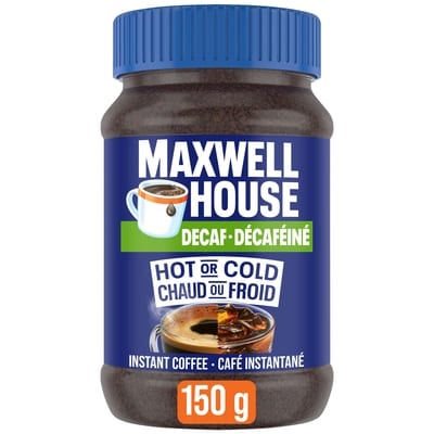 Maxwell House Decaffeinated Instant Coffee 150 g, $5.99/100g