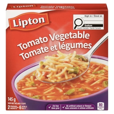 Lipton mélange à soupe Tomate et Légumes 145 g, 1,72 $/100g