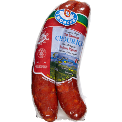 Borges Chourico Sausage, Hot $29.90/1kg $13.57/1lb
