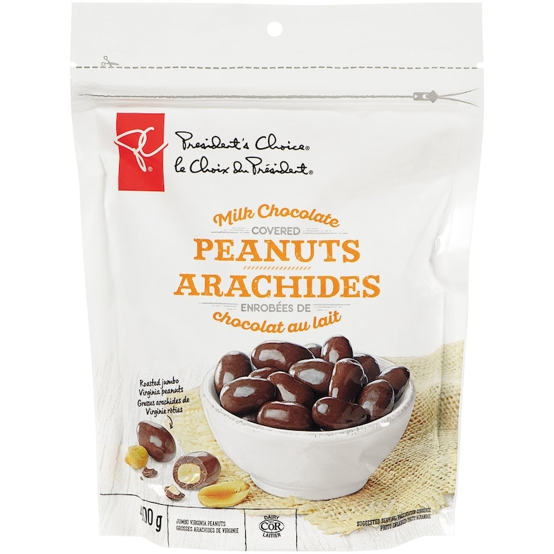 President's Choice Milk Chocolate Covered Peanuts - 400 g | Zehrs