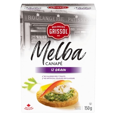 Grissol Boulangerie Grissol Melba Canapé 12 Grain 150 g, $2.66/100g
