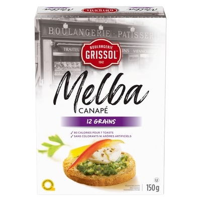 Grissol Boulangerie Grissol Melba Canapé 12 grains 150 g, 2,99 $/100g