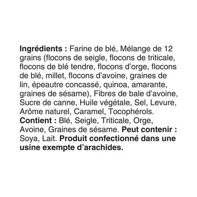Boulangerie Grissol Melba Canapé 12 grains