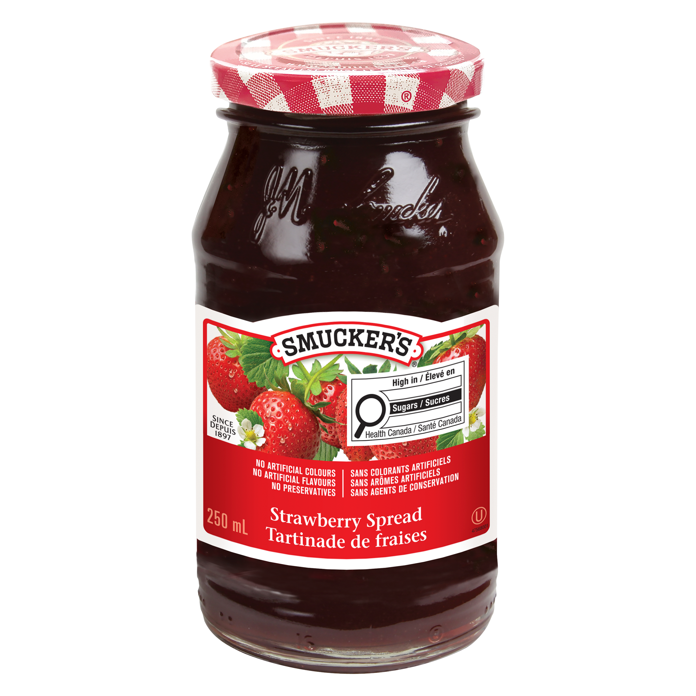 Smuckers Pure Strawberry Jam 250 ml, $1.92/100ml