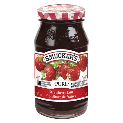Smucker’s Pure confiture de fraises 250 ml, 2,20 $/100ml