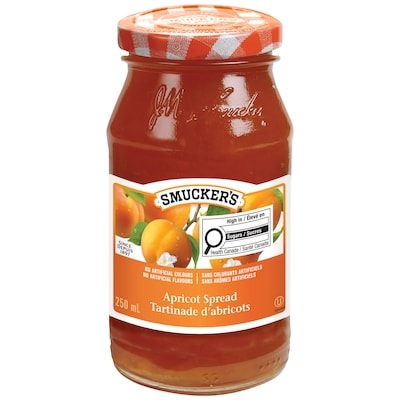 Smucker’s Tartinade d'Abricots 250 ml, 2,40 $/100ml