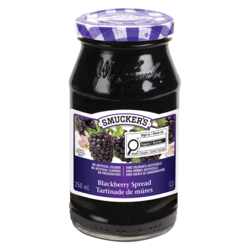 Smucker’s Pure confiture de mûres 250 ml, 2,40 $/100ml