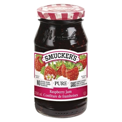 Smucker’s Pure confiture de framboises 250 ml, 2,40 $/100ml