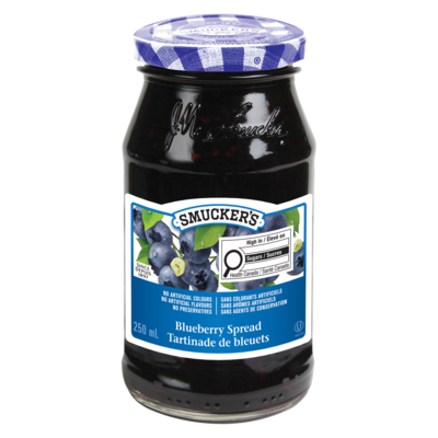 Smuckers Pure Blueberry Jam 250 ml, $1.92/100ml