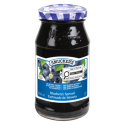Smucker’s Pure confiture de bleuets 250 ml, 2,00 $/100ml