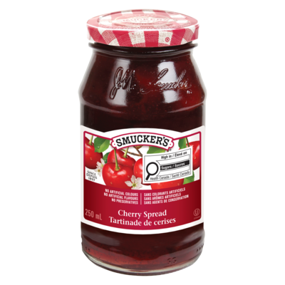 Smucker’s Pure confiture de cerises 250 ml, 1,80 $/100ml