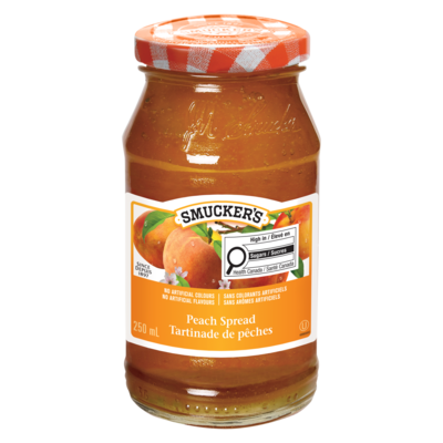 Smuckers Pure Peach Jam 250 ml, $1.80/100ml