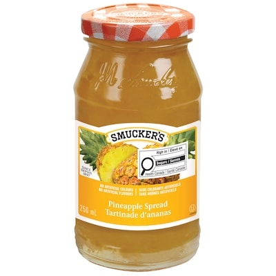 Smucker’s Pure confiture d'ananas 250 ml, 2,40 $/100ml